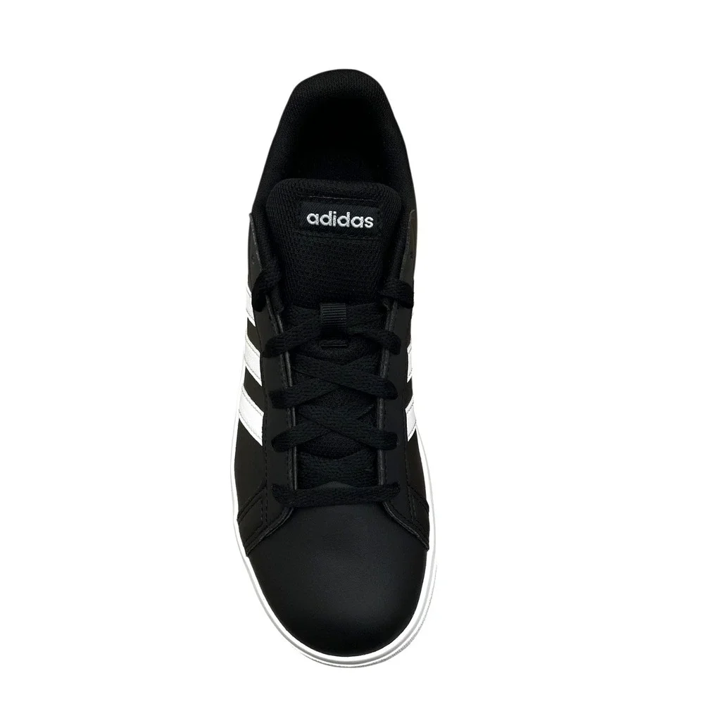 adidas Grand Court 2.0 Youth Boys Girls Sneaker Size 6 Black-White Low Top Shoes